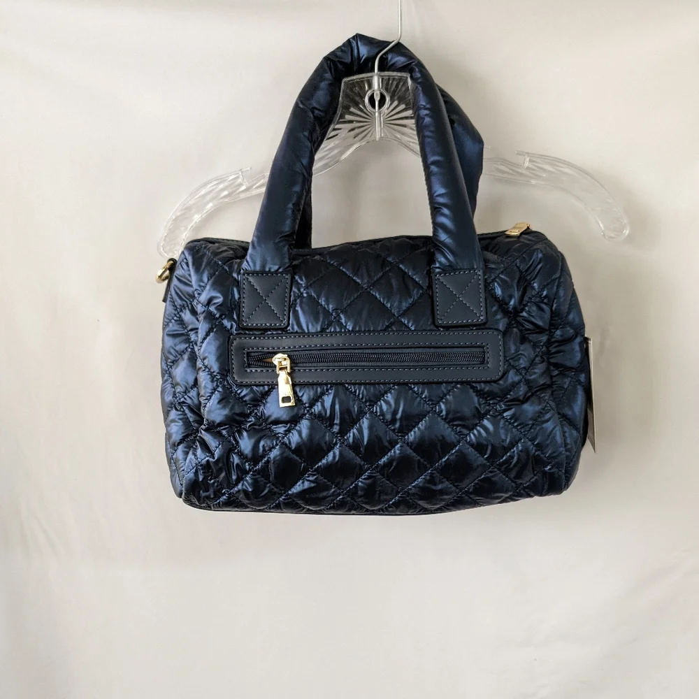 Quilted Nylon Satchel Tote
